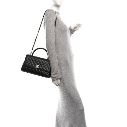 Chanel Caviar Quilted Small Coco Handle Flap Black 2 of 11