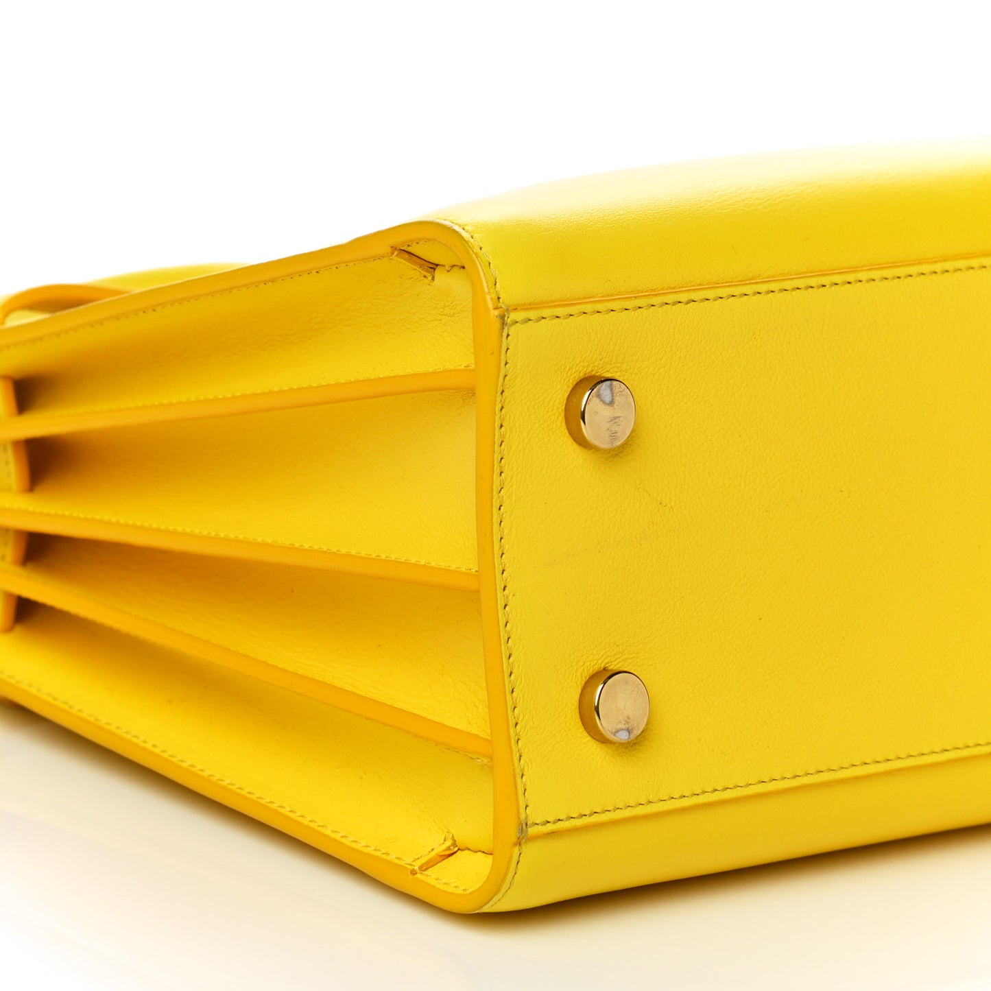 Grained Calfskin Baby Sac De Jour Yellow