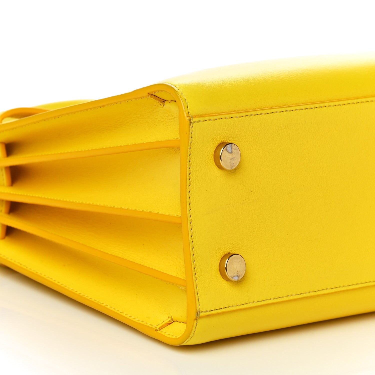 Saint Laurent Grained Calfskin Baby Sac De Jour Yellow 7 of 8