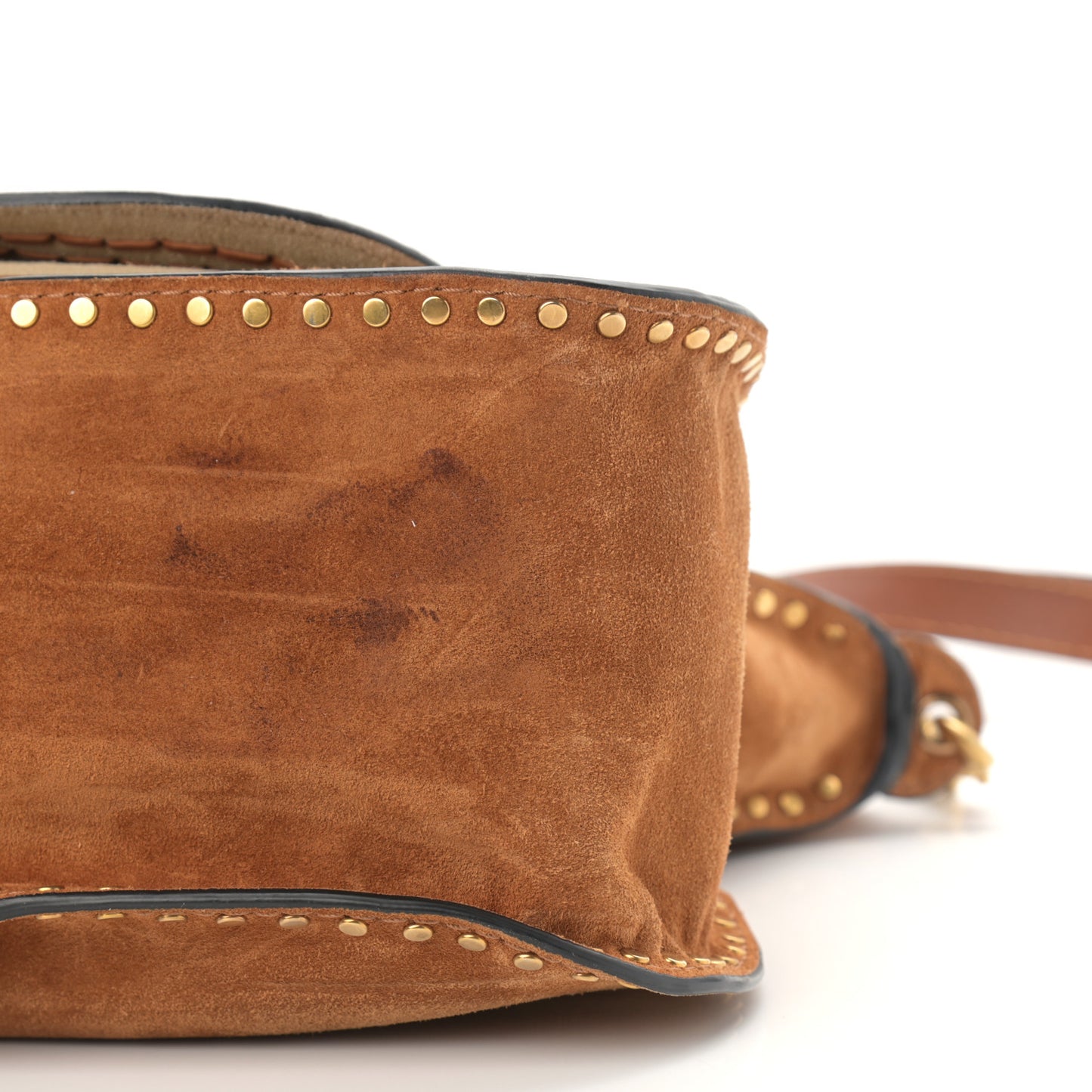 Suede Calfskin Braided Medium Marcie Satchel Caramel