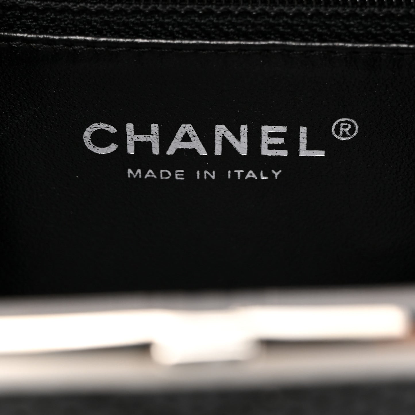 Lambskin Perforated Timeless Clutch Black