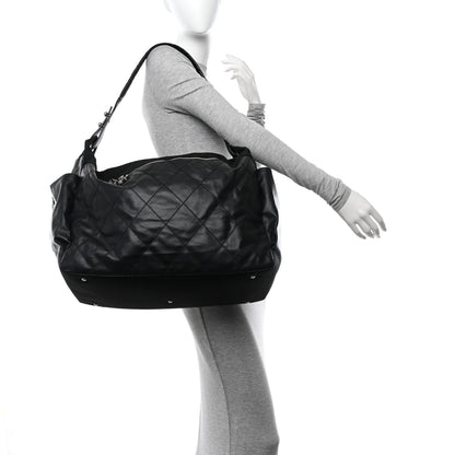 Chanel Coated Canvas Stitched XL Paris Biarritz Tote Black 2 of 11