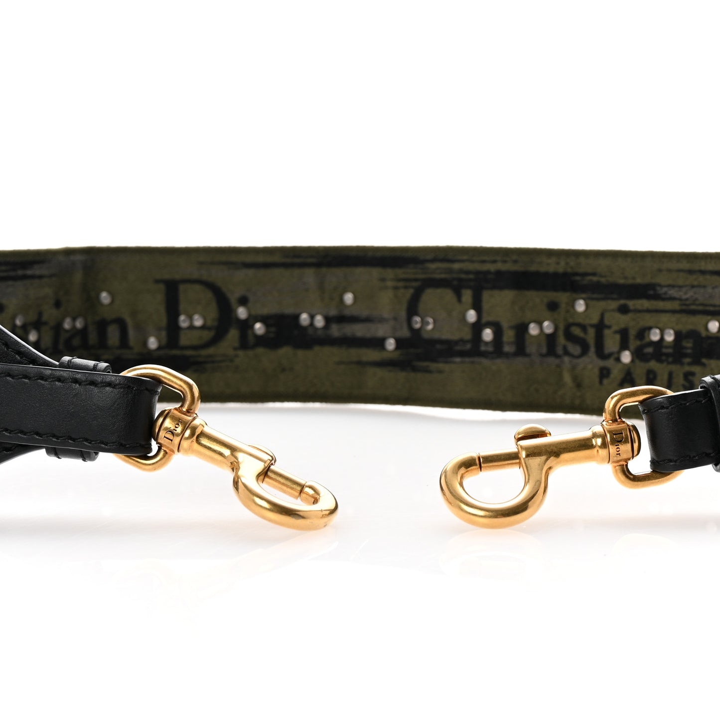 Canvas Embroidered Studded Camouflage Shoulder Strap Vert Multicolor