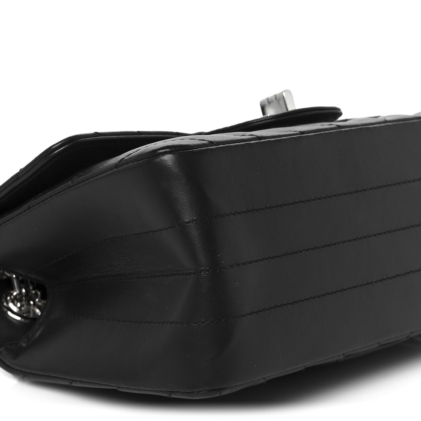 Aged Calfskin Chevron Quilted 2.55 Reissue Mini Flap Black