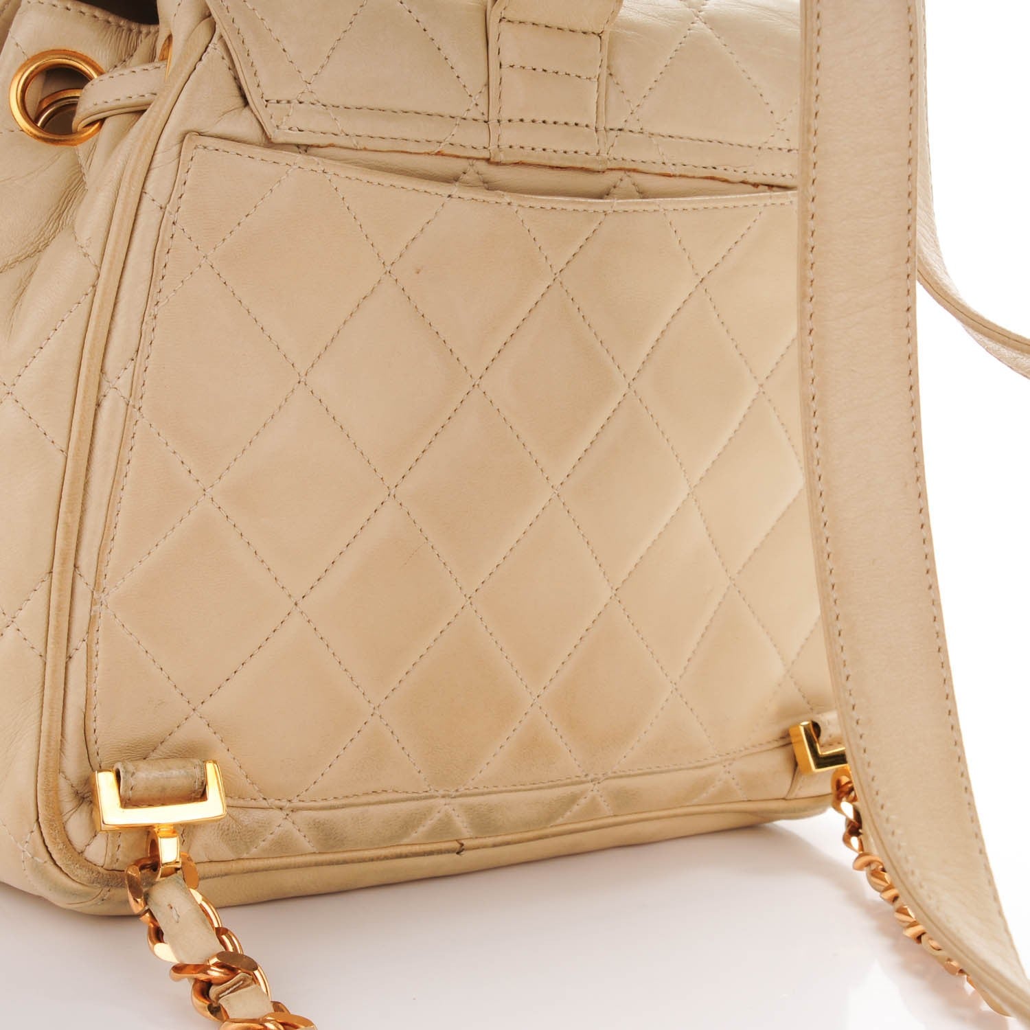 Chanel Lambskin Quilted Backpack Beige Clair 12 of 12