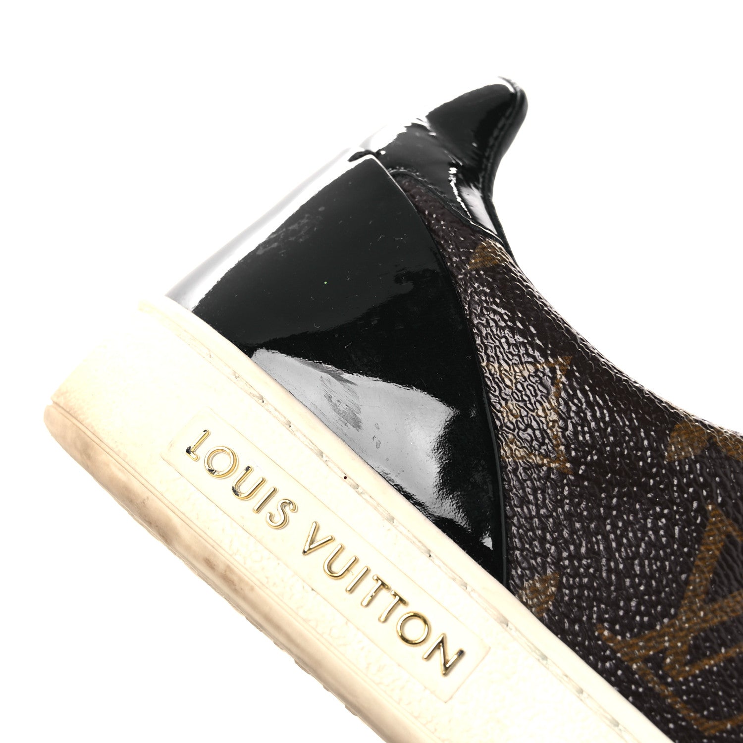 Louis Vuitton Patent Monogram Frontrow Sneakers 37 12 of 16