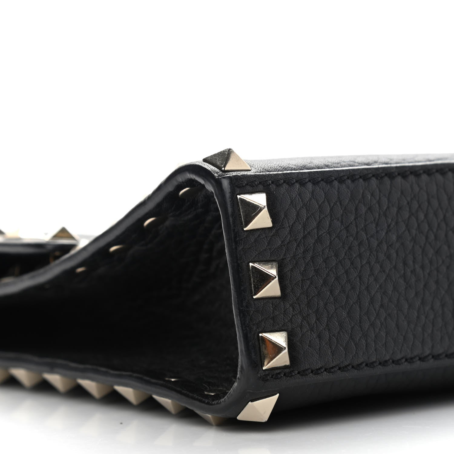 Valentino Garavani Pebbled Calfskin Medium Rockstud Flip Lock Crossbody Bag Black 9 of 13
