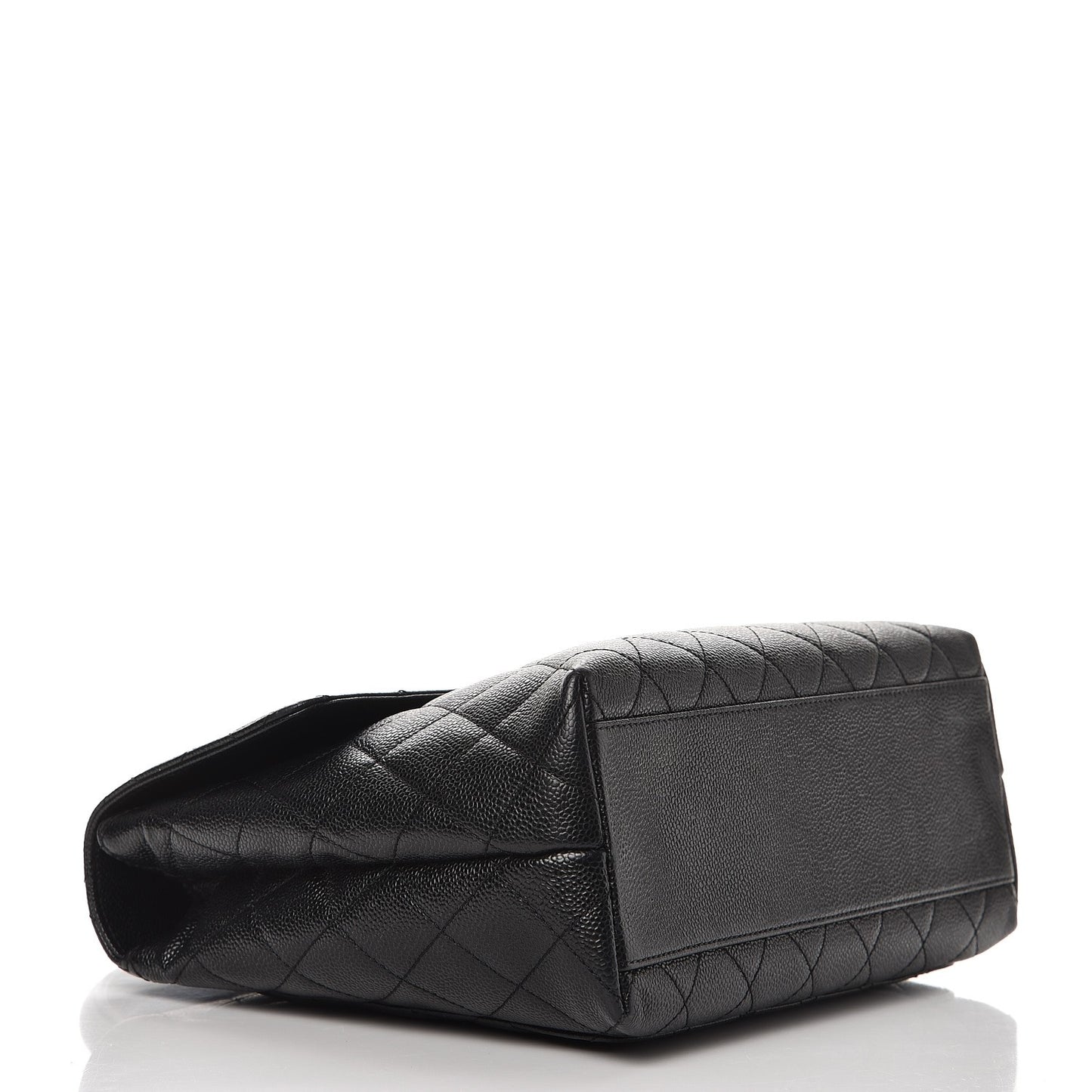 Caviar Quilted Jumbo Kelly Flap Black