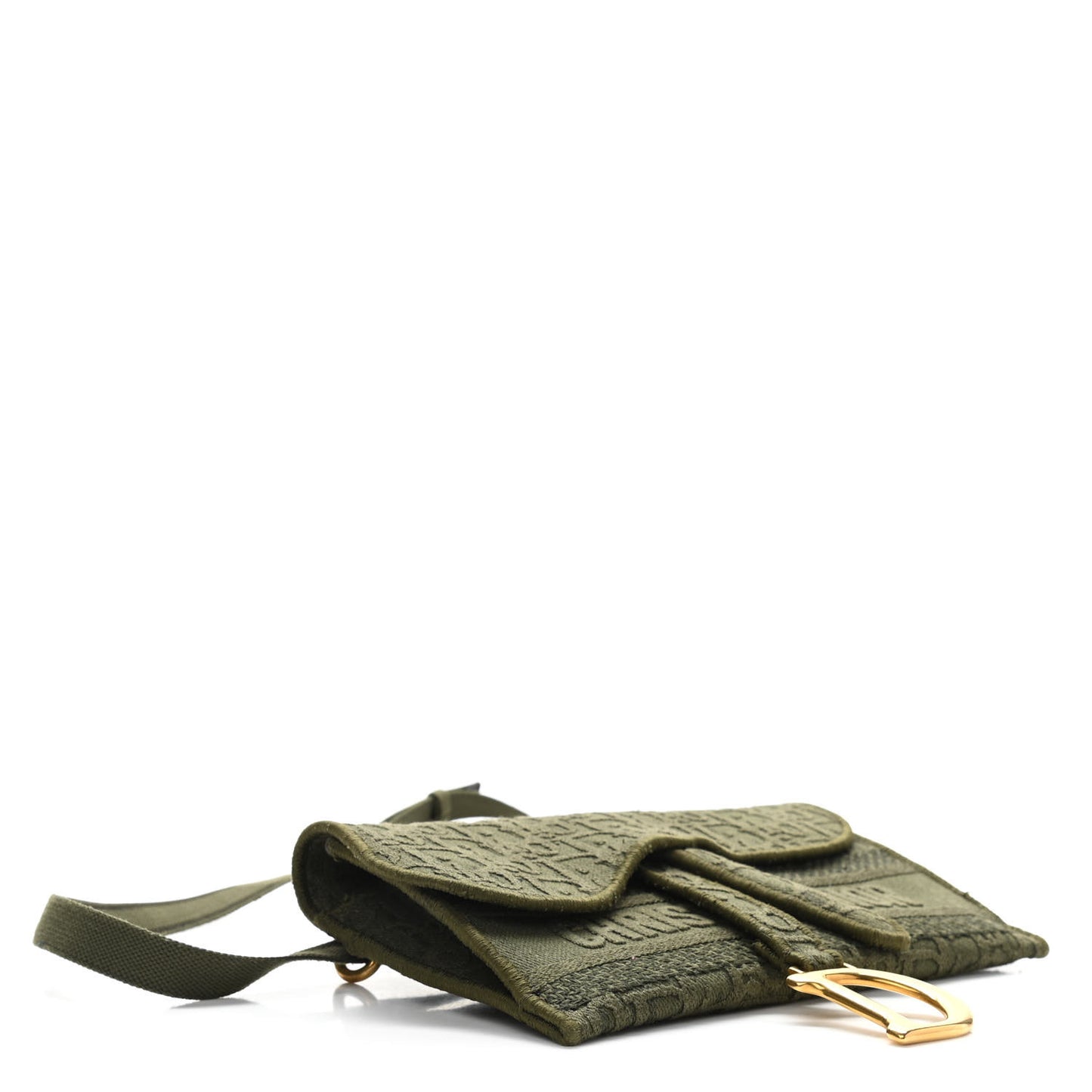 Oblique Saddle Belt Bag Green