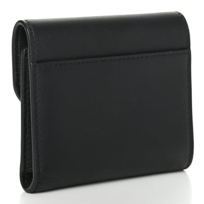 Christian Dior Ultra Matte Calfskin Saddle Lotus Wallet Black 3 of 6