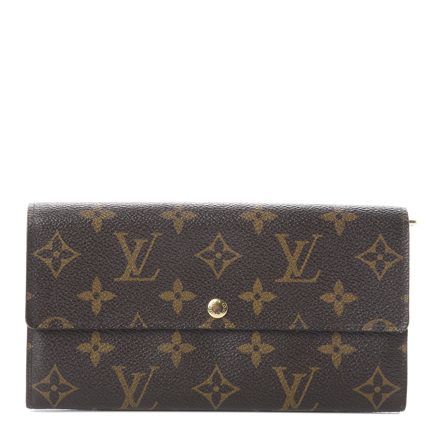 Louis Vuitton Monogram Fleuri Sarah Wallet Bright Green 1 of 5