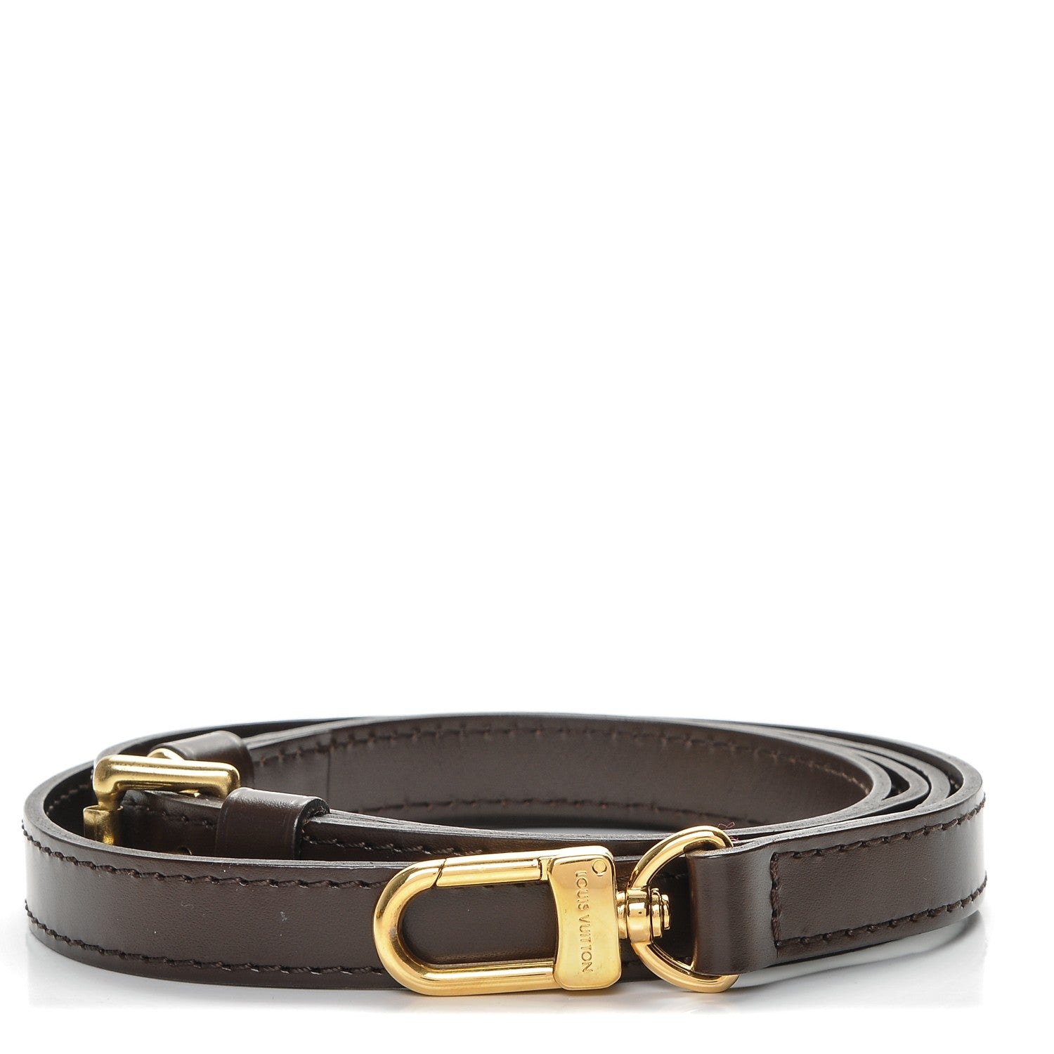 Louis Vuitton Calfskin 16mm Adjustable Shoulder Strap Brown 1 of 6
