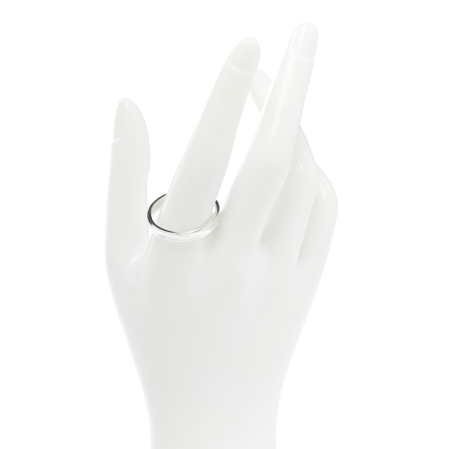 Tiffany Sterling Silver Narrow 1837 Band Ring 67 12 2 of 4