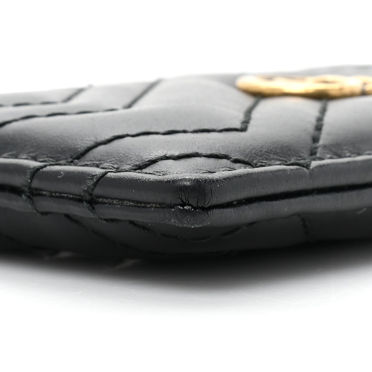 Gucci Calfskin Matelasse GG Marmont Card Holder Black 8 of 10