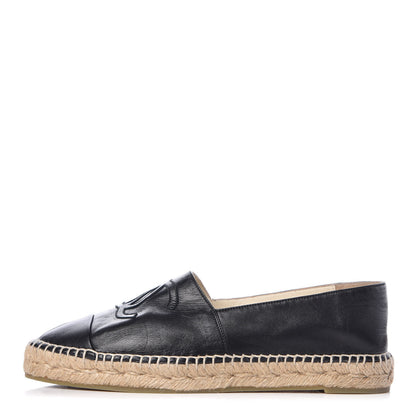 Chanel Lambskin CC Espadrilles 40 Black 1 of 10