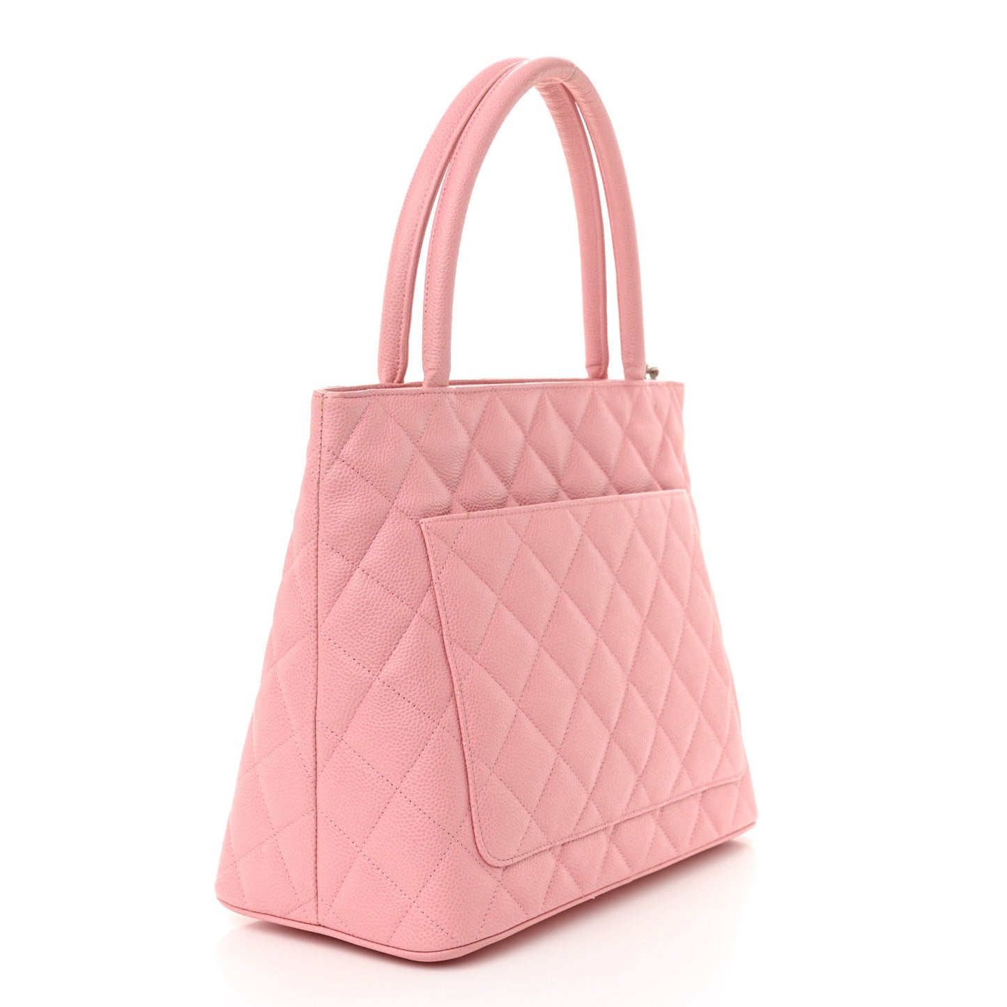 Caviar Quilted Medallion Tote Light Pink