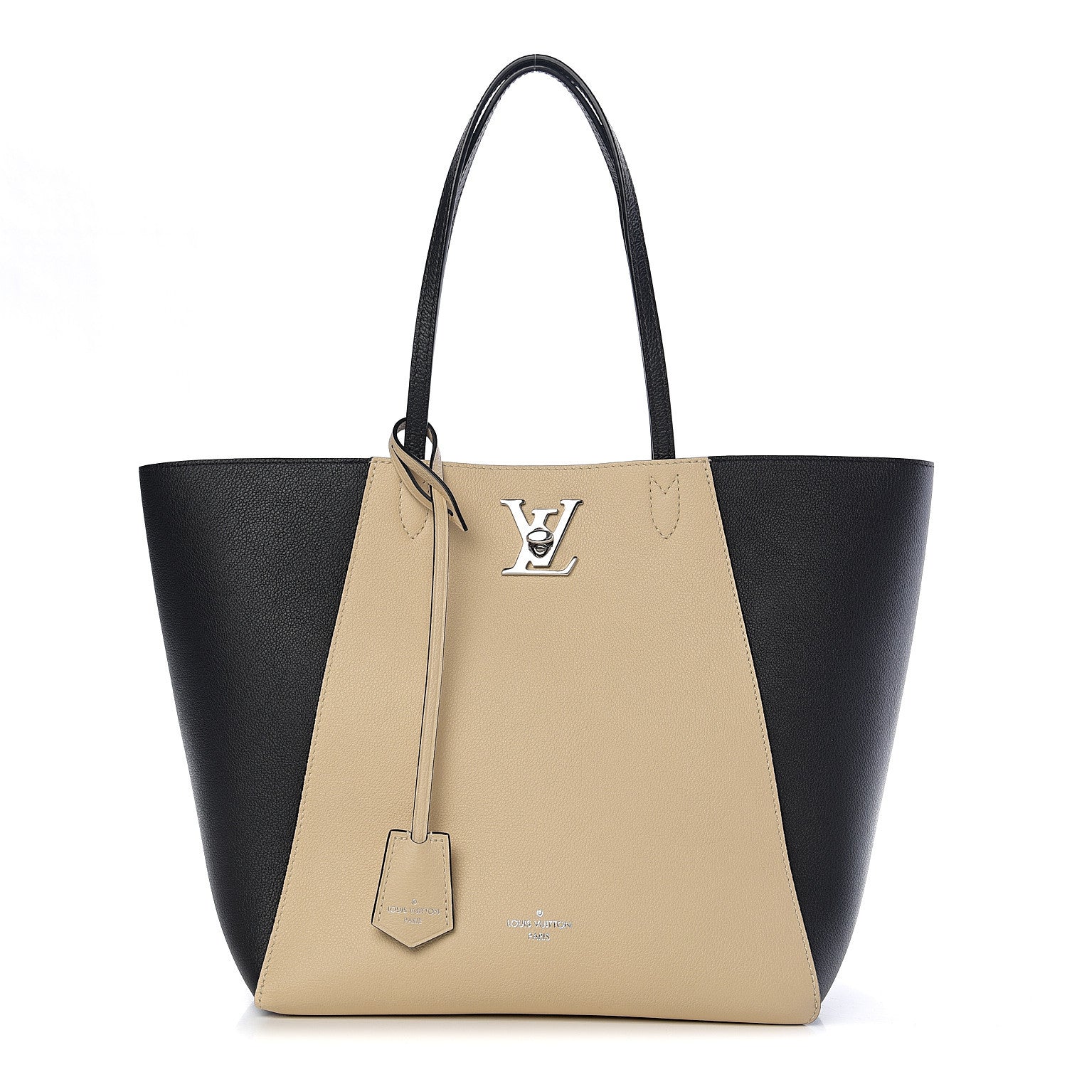 Louis Vuitton Calfskin Lockme Cabas Vanille Black 1 of 9