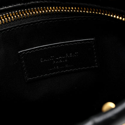 Saint Laurent Lambskin Carre Quilted Mini Shopping Bag Black 6 of 9