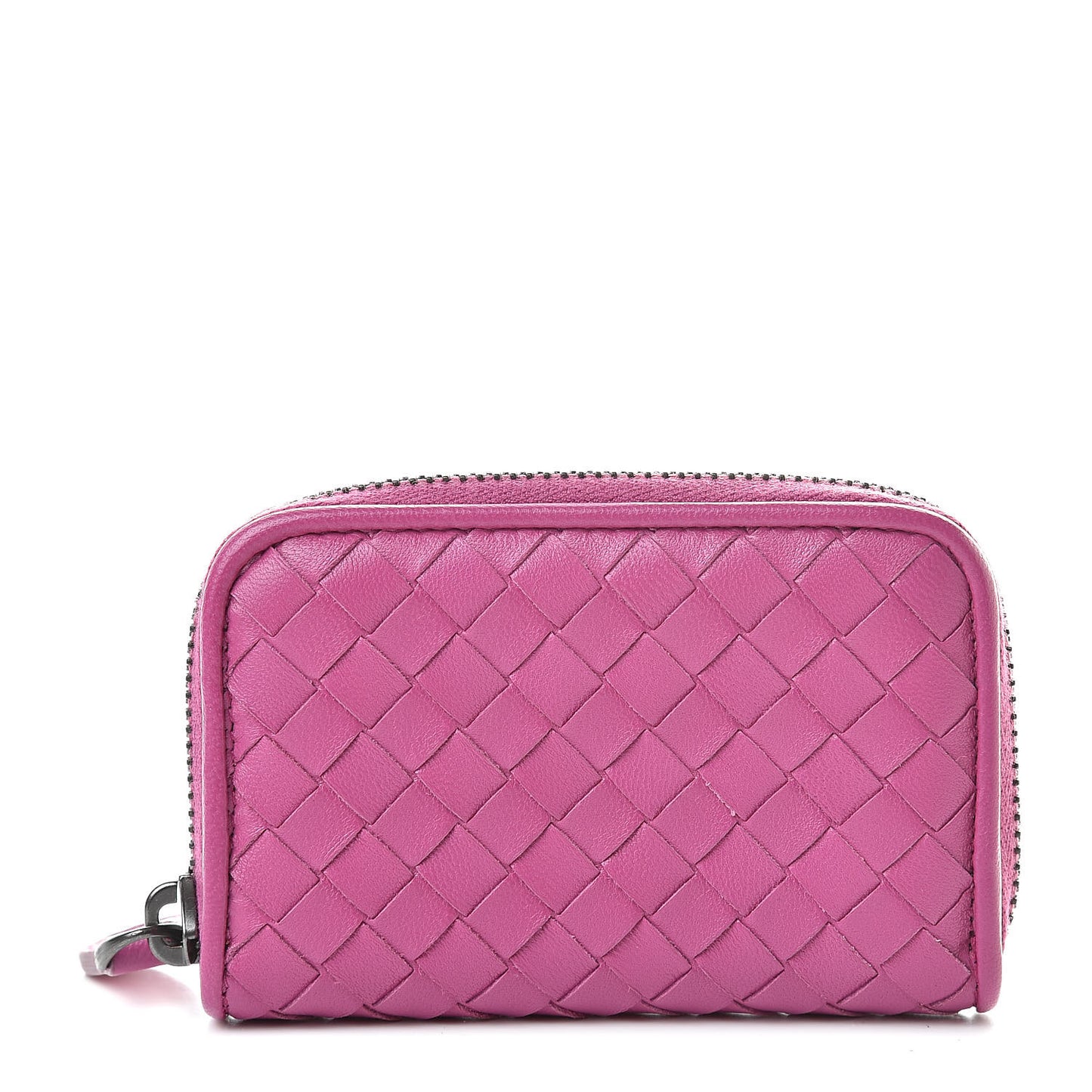 Nappa Intrecciato Zip Around Coin Purse Ametista