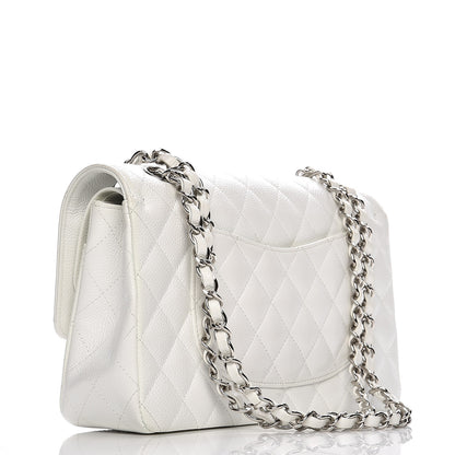 Chanel Caviar Quilted Medium Double Flap White 3 of 12