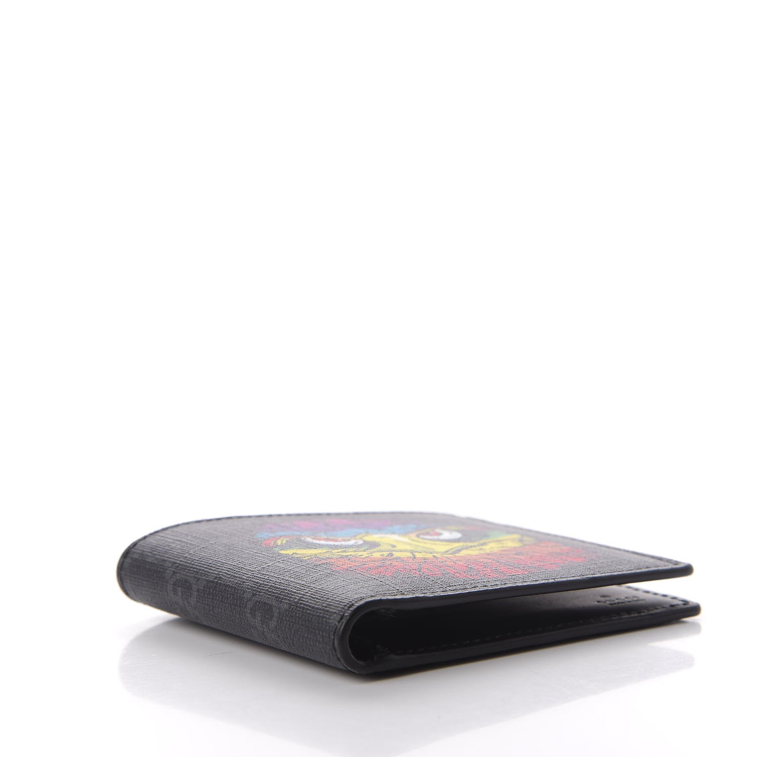 Gucci GG Supreme Monogram Rainbow Eagle Nice Bi-Fold Wallet Black Grey Multicolor 6 of 7