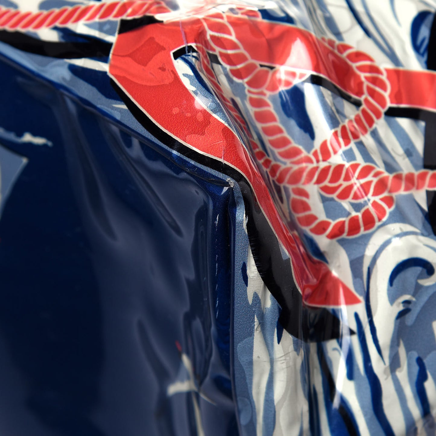PVC Sailboat Tote Blue Red White