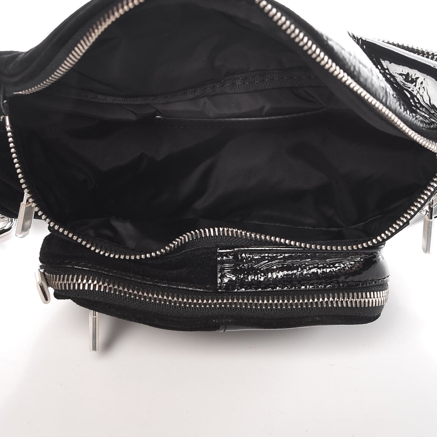 Suede patent Attica Fannypack Black