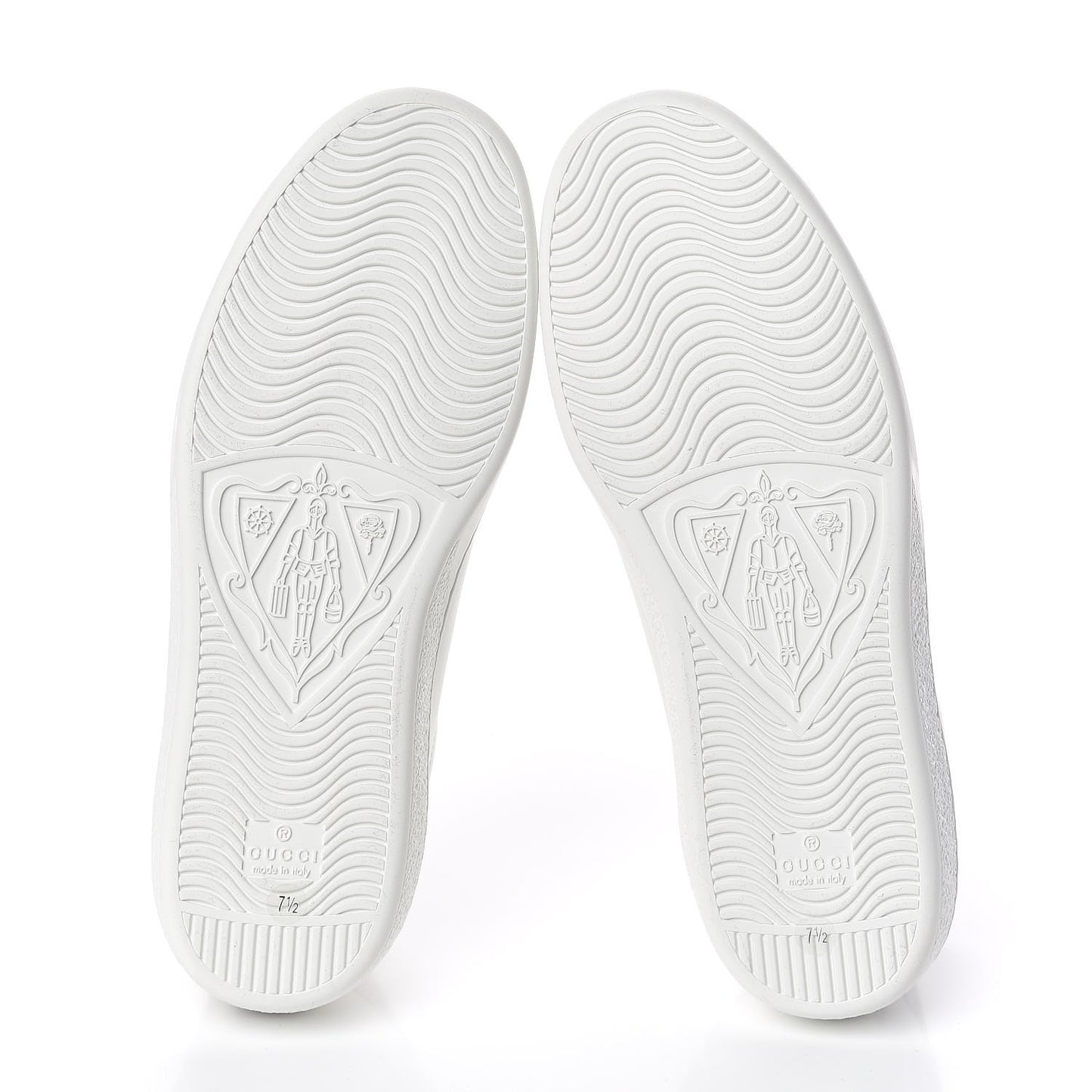 Calfskin Interlocking G Perforated Mens Ace Sneakers 7.5 White Grey Sky
