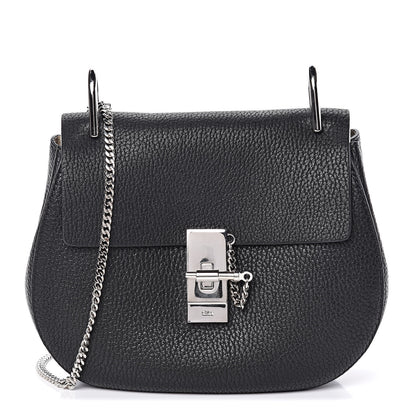Chloe Grained Lambskin Drew Shoulder Bag Black 1 of 8