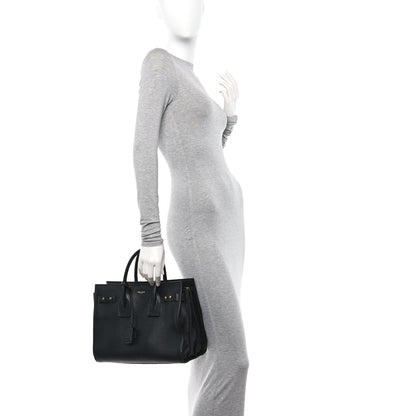 Saint Laurent Grained Calfskin Small Supple Sac De Jour Black 2 of 12