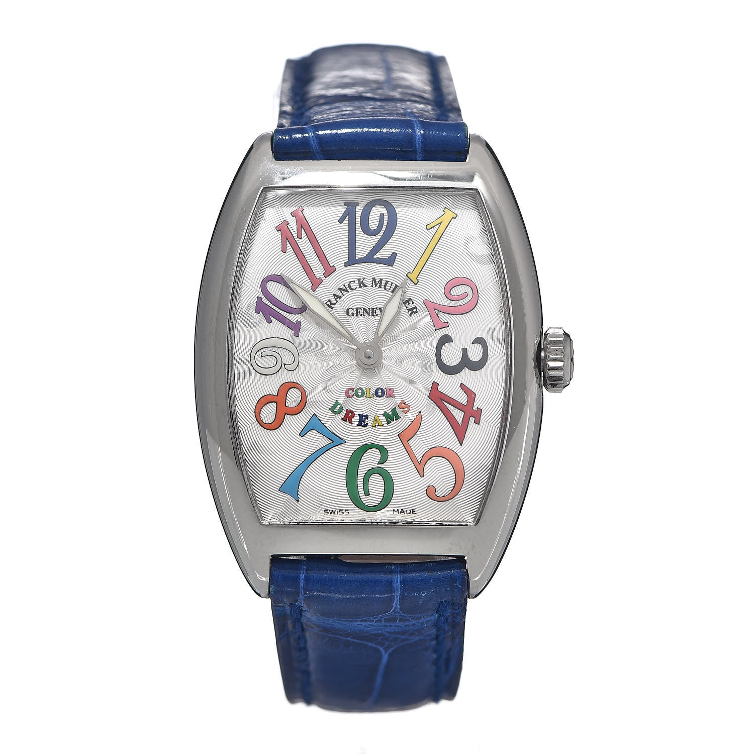 Franck Muller Stainless Steel Alligator 29mm Cintree Curvex Color Dreams Quartz Watch 7502QZ 1 of 9