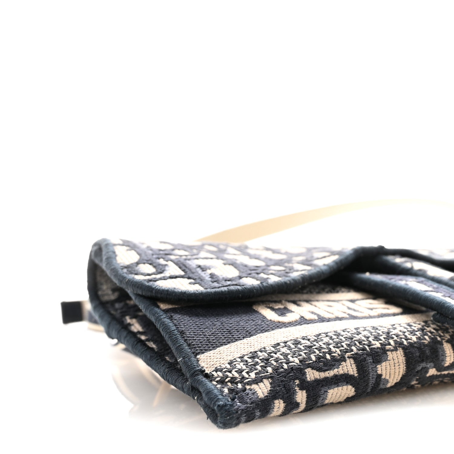 Christian Dior Oblique Slim Saddle Pouch Blue 9 of 11