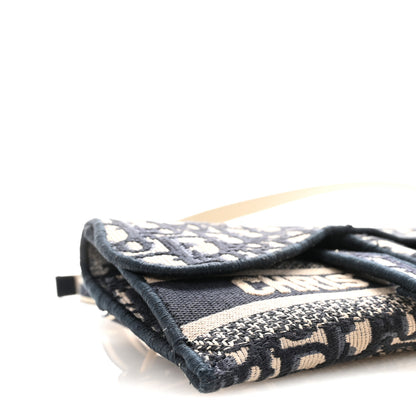 Christian Dior Oblique Slim Saddle Pouch Blue 9 of 11