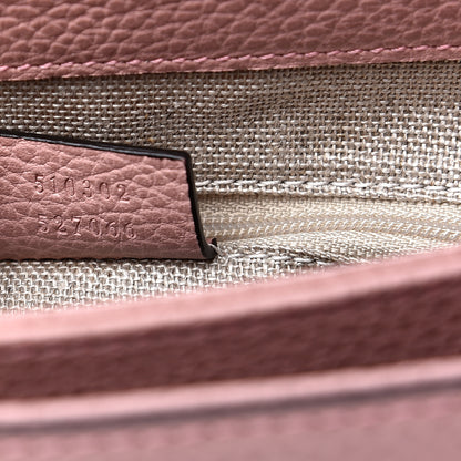 Gucci Dollar Calfskin Interlocking G Top Handle Shoulder Bag Soft Pink 6 of 9