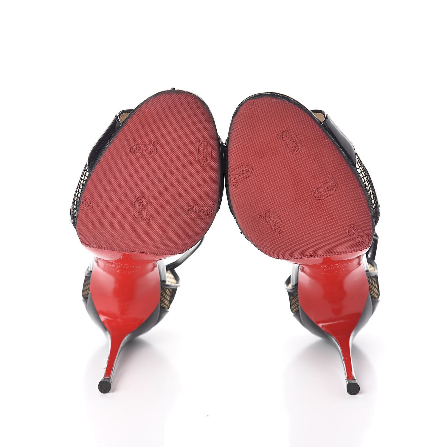 Christian Louboutin Patent Mesh Silkova 100 Sandals 40.5 Black 7 of 16