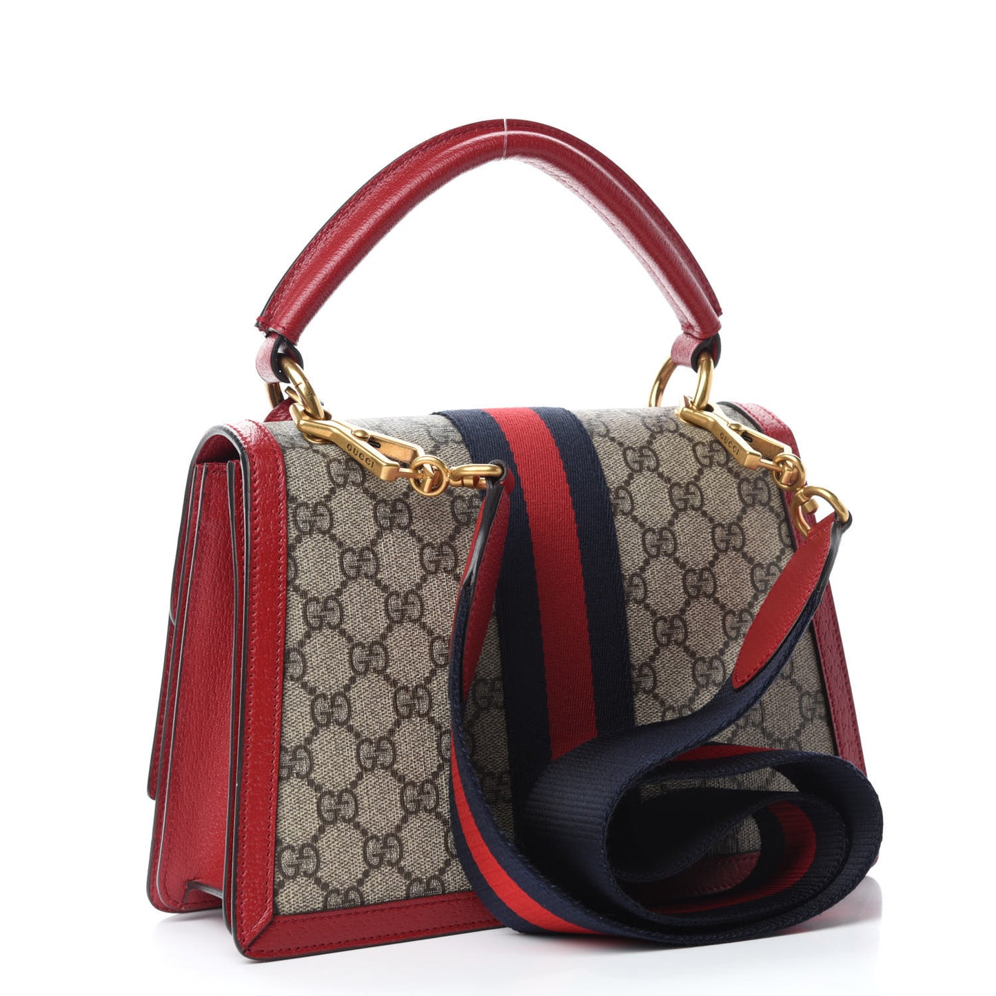 GG Supreme Monogram Small Queen Margaret Top Handle Bag Red