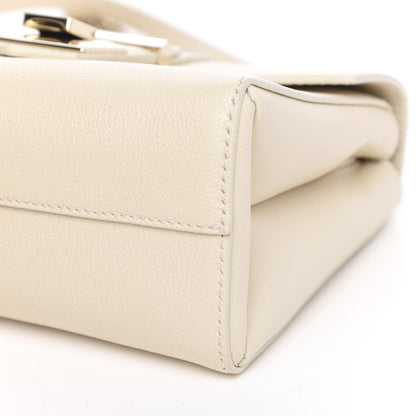Jimmy Choo Grainy Calfskin Small Marianne Shoulder Bag Linen 8 of 9