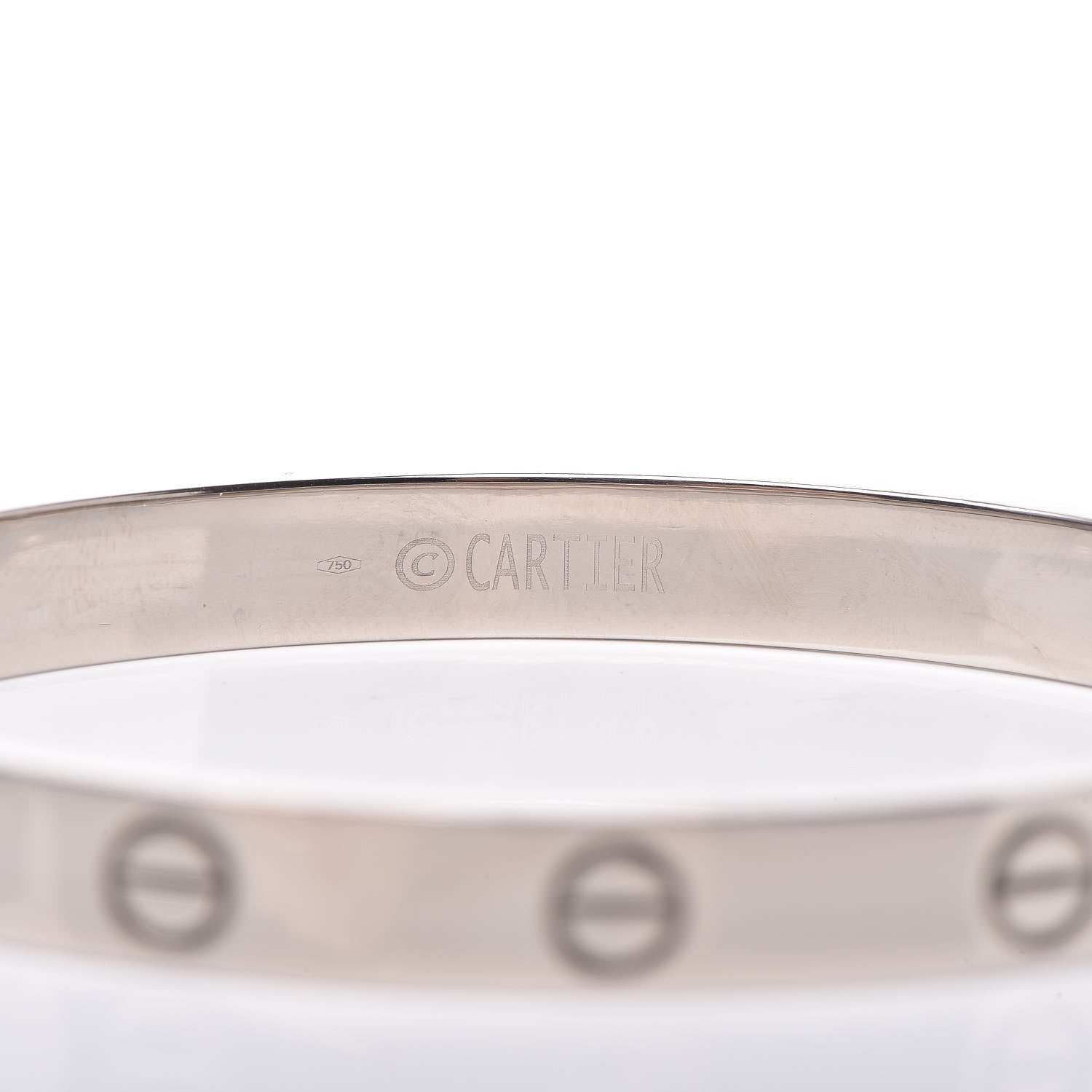 Cartier 18K White Gold LOVE Bracelet 17 6 of 7