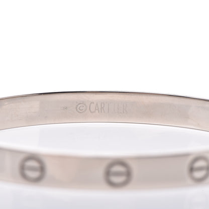 Cartier 18K White Gold LOVE Bracelet 17 6 of 7