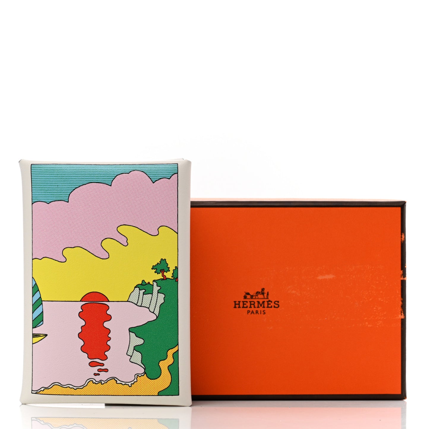 Swift Le Lever Printed Calvi Duo Card Case White Multicolor
