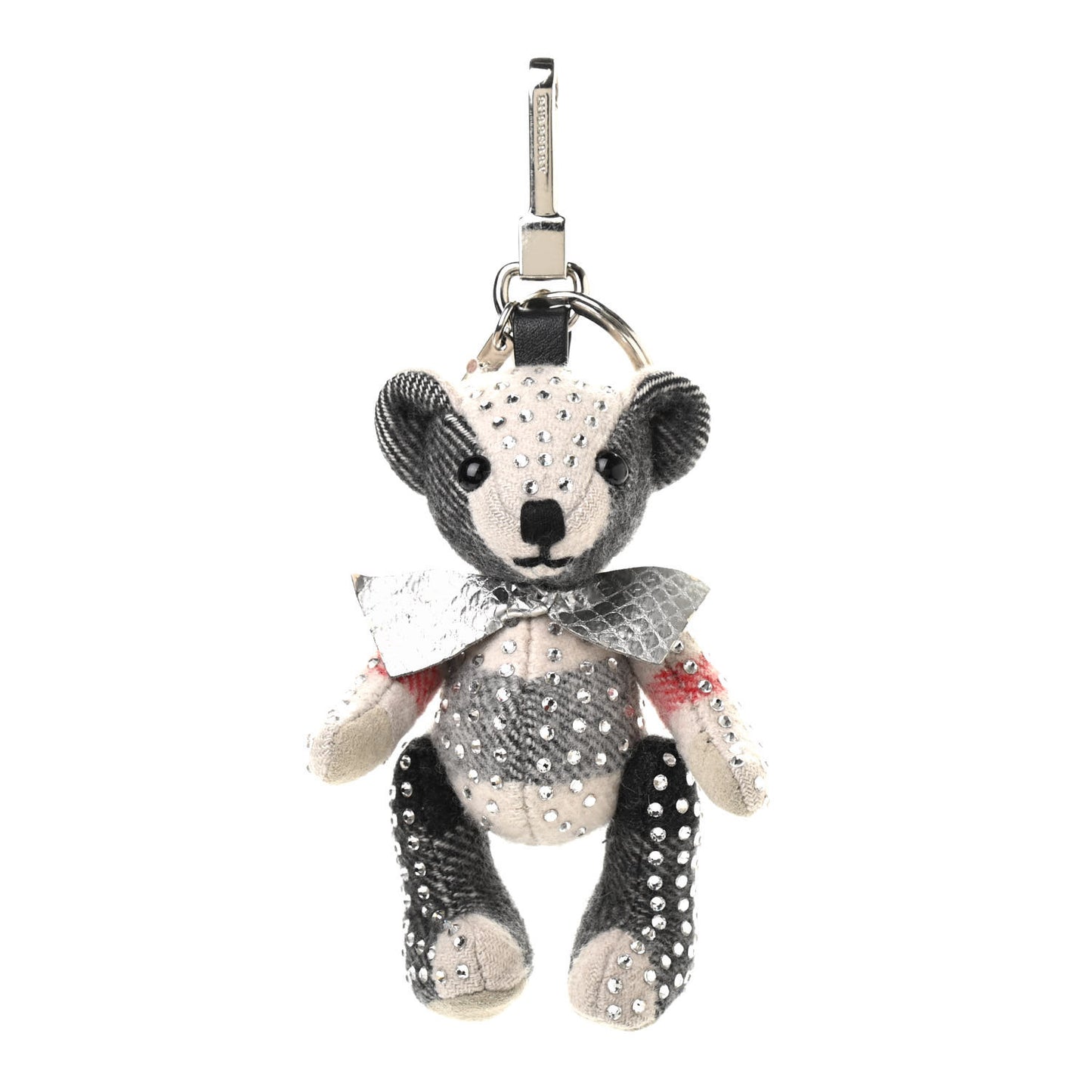 Cashmere Studded House Check Thomas Bear Bag Charm Stone