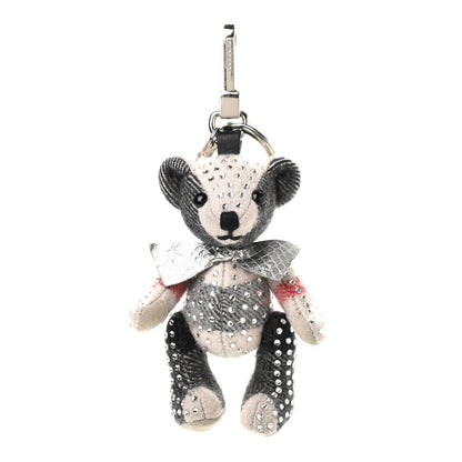 Burberry Cashmere Studded House Check Thomas Bear Bag Charm Stone 1 of 5