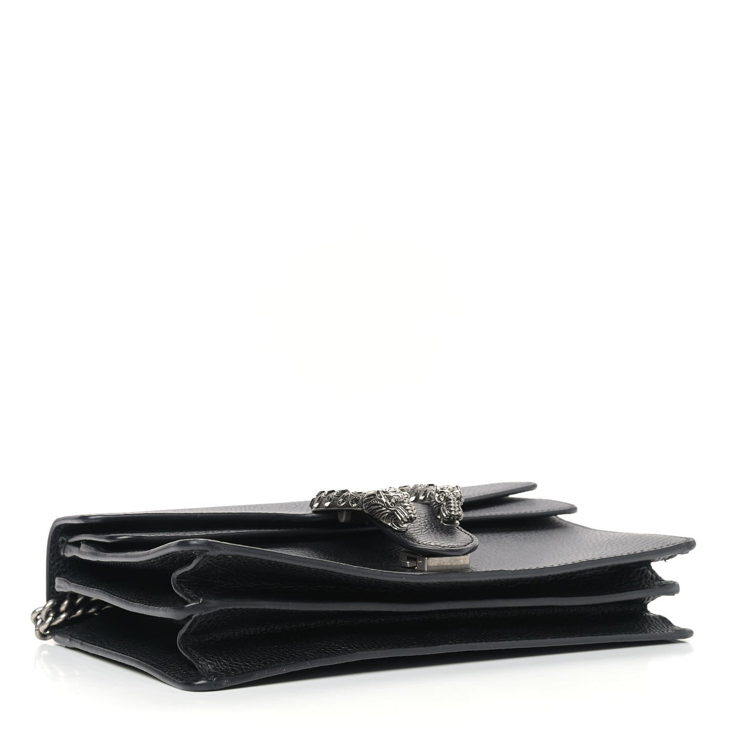 Pebbled Calfskin Small Dionysus Shoulder Bag Black