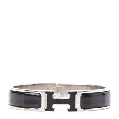 Hermes Enamel Narrow Clic Clac H Bracelet PM Black 1 of 6