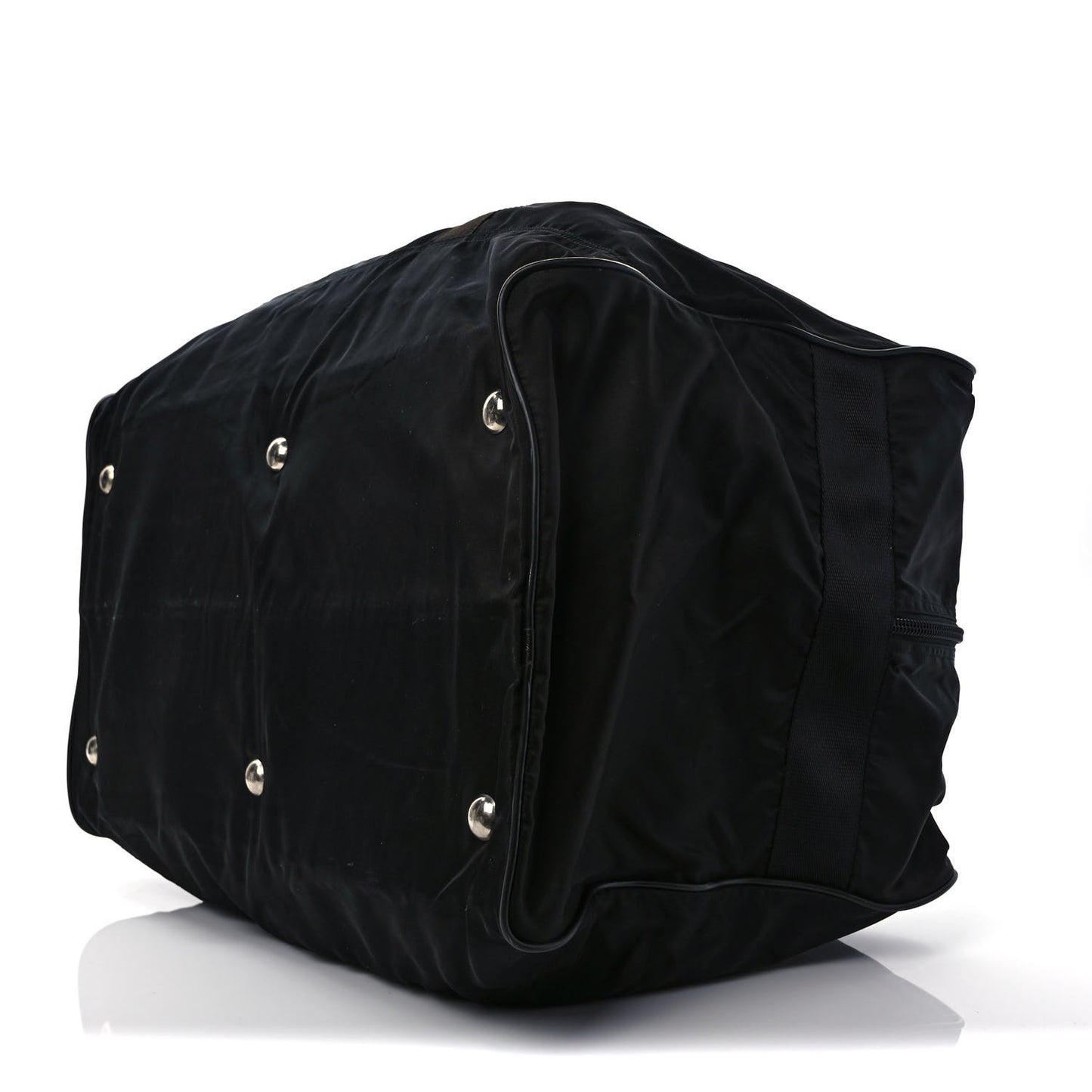 Tessuto Nylon Saffiano Viaggio Duffle Black