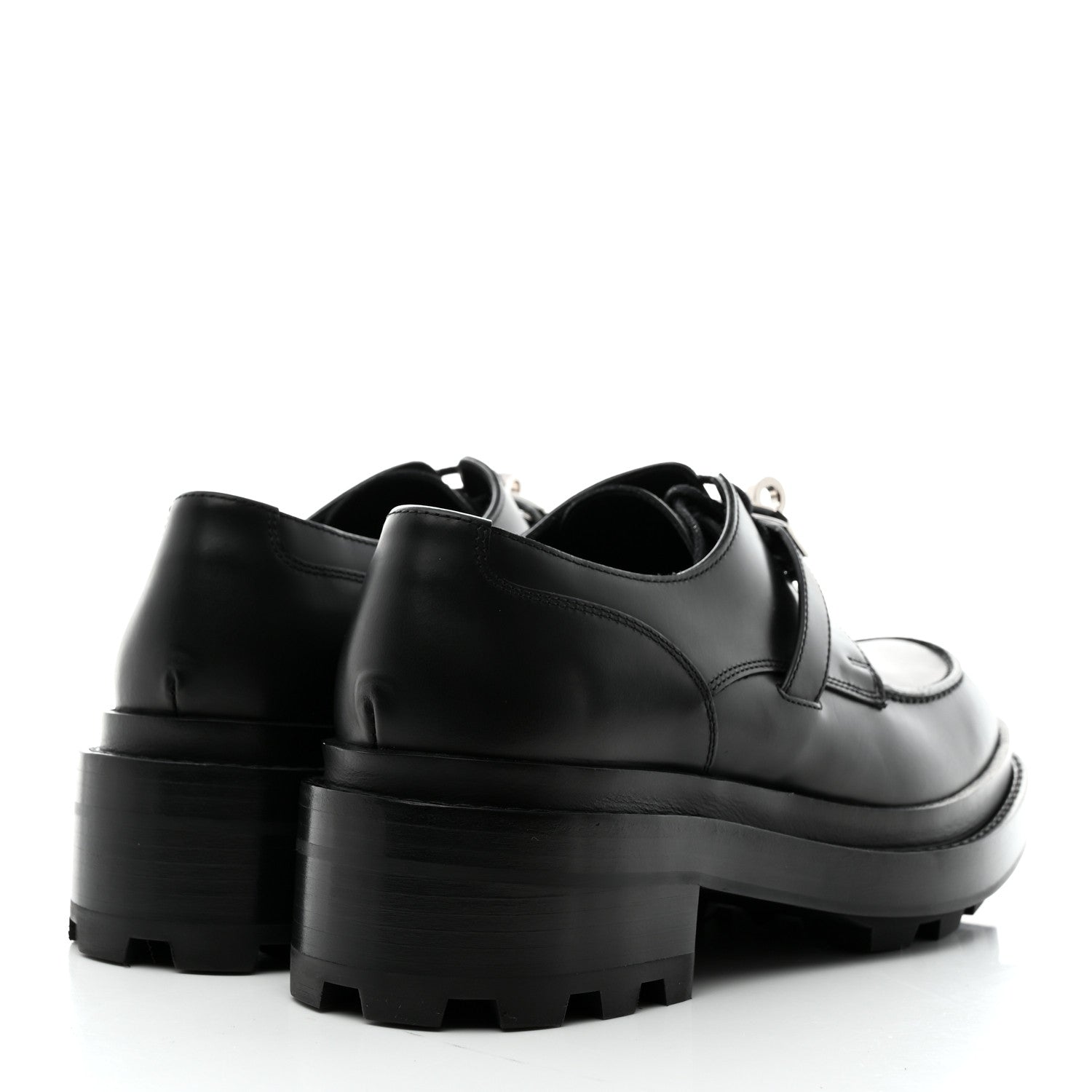 Hermes Calfskin First Derby Shoes 37.5 Black 4 of 9