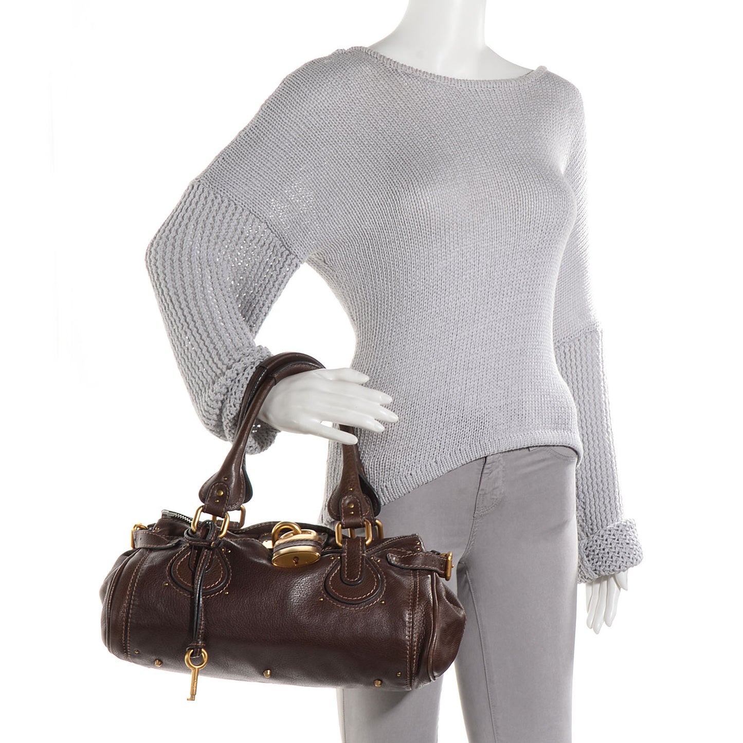 Leather Medium Paddington Satchel Chocolate