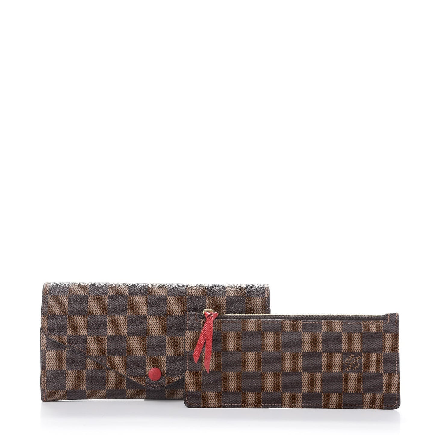 Damier Ebene Josephine Wallet Red