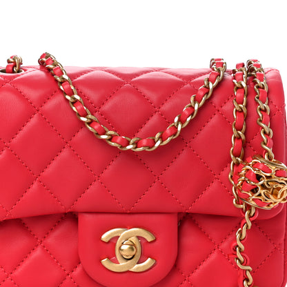 Chanel Lambskin Quilted Mini Pearl Crush Flap Red 7 of 10