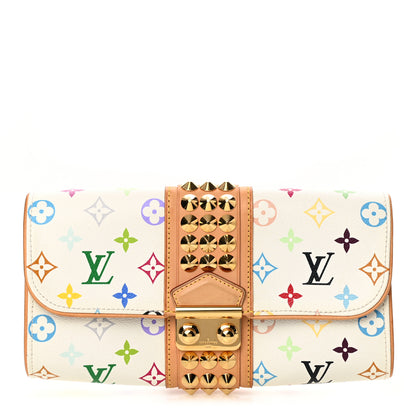 Louis Vuitton Monogram Multicolor Courtney Clutch White 1 of 8